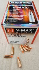 .17/20grs V-Max Geschosse Hornady 100 Stk. #21710 #