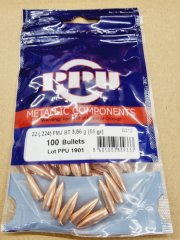 .22/.224/55grs. FMJ-BT PPU 1000 stk B-212