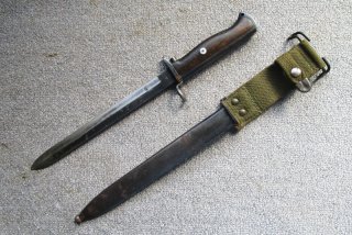 Norwegisches Krag Jörgensen Bajonett Seitengewehr M.1894 Wehrmacht OE WG mit Koppelschuh