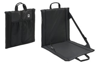 Faltsitz mit Tragegriff + Netztasche für 2 Getränkeflaschen - Schwarz
