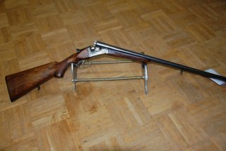 Doppelflinte Aya Habicht Kal 16/70 71cm Läufe, 36,5cm Schaft Schoke 1/1 + 1/2 Auszieher Doppelabz.
