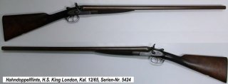 Hahndoppelflinte H.S. King London 12/65