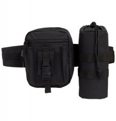 Brandit Taillengürtel "Allround" mit Tasche + Flaschenhalter - Schwarz
