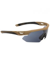 Schießbrille / Schutzbrille Swiss Eye® Nighthawk m. 3 Gläser - Coyote / Beige