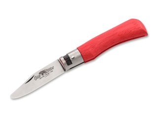 1 x BÖKER OLD BEAR BABY XS RED | Kindermesser mit abgerundeter Klinge > 6cm 420er Stahl > nur 30,0g