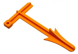 1 x Waidlochzieher / Ringelhilfe | von Reh bis Elch | sauberes auslösen des Darms! ORANGE