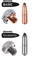 25 St BRENNEKE BASIC / Teilmantel Teilzerleger Jagd Geschosse Cal. 7MM .284 - 9,4g 145gr #520137