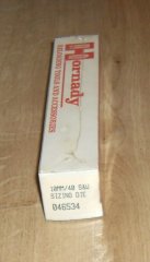 NEUE HORNADY HARTMETALL CARBIDE Kalibriermatrize sizing Die für .40S&W / 10mm Auto #046534