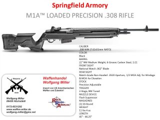 M1A Loaded Precision Rifle Springfield Armory.308win neu