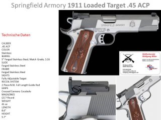 Springfield 1911 Loaded .45ACP Neu Top!!!