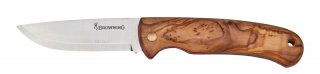 BROWNING Taschenmesser / Pocket Folding Knife | OLIVE WOOD 8cm Olivenholz Griffschalen ACIER MOVA Kl