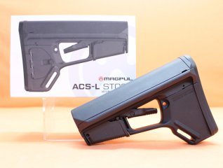 AR-15: Buttstock Magpul ACS-L (MAG378-BLK) MILSPEC Carbine Stock Polymer Black/ Schubschaft schwarz