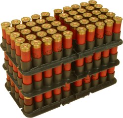 MTM 50er Shotshell Tray Cal 16GA Schrot Slug Aufbewahrungsbrett für 50 Stück! STAPELBAR 16/70 16/67