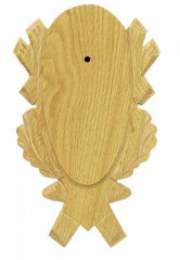 Rehbockbrett EICHE geschnitzt Modell #4 | 21x21cm HELL Holz - Gehörnbrettchen Eichnholz NEU !