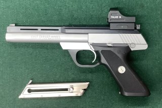 Halbautomatische Pistole Colt Target Kal. 22lr inkl. Leuchtpunktvisier Falke M gebraucht