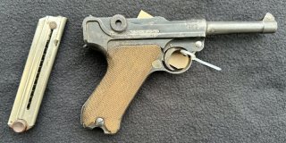 Pistole DWM 08 1918 - bis auf Magazin nummerngleich WK II WW II