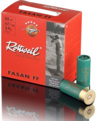 25 Schuss Jagd / Sport Schrotpatronen ROTTWEIL FASAN FF 20/67,5 24g 2,0mm #9 380m/s Jagd Parcours