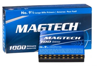 100 Stück MAGTECH Zündhütchen Large RIFLE 9 1/2 L.R. LR NEU SOFORT LIEFERBAR vgl. CCI 200 Fed #210