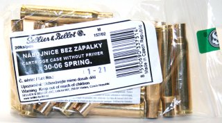 20 Stück S&B | Sellier&Bellot Wiederladehülsen S+B .30-06 SPRING Messing Boxer o. Zünder #V337512