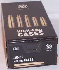 100 RWS Hülsen f. Kal. .30-06 Springfield - Boxerzündung - #2412697 - Neuware