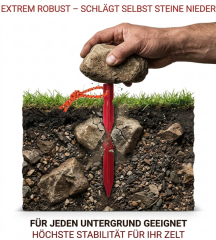 Profi-Aluminium Zeltheringe (8 Stk.) – Maximale Stabilität bei minimalem Gewicht