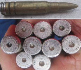 7,62x51 Ex-Patrone der Bundeswehr mit Bodenstempel !!! HK 64 1.Fertigung ??? versandkostenfrei