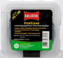 BALLISTOL Laufreinigungsschnur FLEX CLEAN perfekt Kalibergenau für Pistole Revolver 38 9mm .357 .338