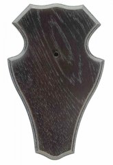 1 x Trophäenbrett EICHE 1 DUNKEL HOLZ ! 22x13cm | Rehbock Trophäe Trohäenbrett Bockschild Geweih NEU