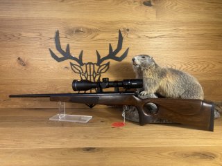 Weihrauch HW 66 Holzlochschaft Kal. .17 Hornet - 51cm - 1/2-20 - Minox 2-10x50 - Waffen Schlemmer