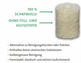 150x BALLISTOL Reinigungsfilze/Filzreiniger KLASSIK Cal. 45|100% Schafwolle;formstabil #23231