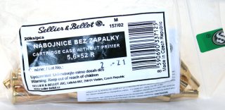 20 Stück S&B | Sellier&Bellot Wiederladehülsen S+B 5,6x52R SAVAGE | Messing Boxer o Zünder #V337122