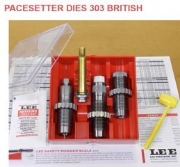 LEE 3-Die-Pacesetter Langwaffen Matrizensatz-SET Full-Length .303 BRTISH - 303 Brtisch #90547 ! NEU