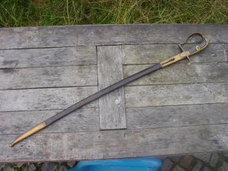Löwenkopf Säbel Damast Klinge Eisenhauer