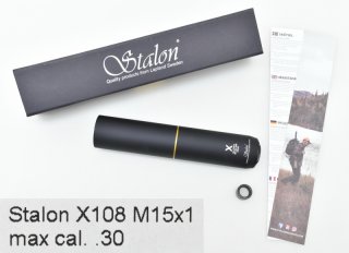 STALON Schalldämpfer / Silencer / SD Modell X108 für Kal. 6,5 - 7,62mm mit M15x1 Laufgewinde