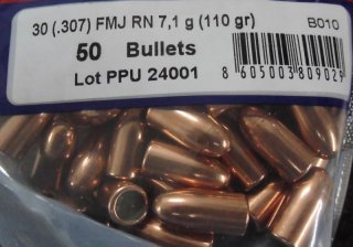 Geschosse PPU .307 / .30 110gr VM carbine