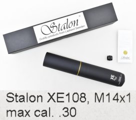 STALON Schalldämpfer / Silencer / SD Modell XE108 für Kal. 6,5 - 7,62mm mit M14x1 Laufgewinde
