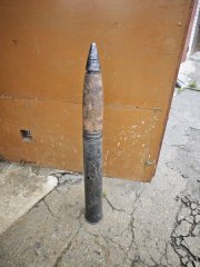 Originale deutsche 8,8 cm Flak 18/36/37 Komplettpatrone – Inert – 1944