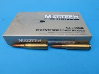 20 Schuß MagTech Vollmantel-Spitz 6,5x55 S.E. – 143gr / 9,3g