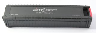 aimSport Schalldämpfer BOX | Plastikbox 34 x 9 x 6 cm Schwarz mit Scharnier > Zielfernohre Dämpfer
