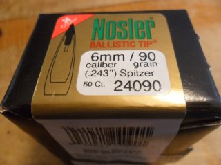 100 Stück Geschosse NOSLER Ballistic Tip 6 mm .243 5,8 g 90 grs 24090 Spitzer