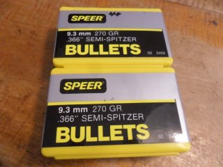 97 Stück Geschosse SPEER .366 9,3 mm 17,5 g 270 grs Semi-Spitzer 2459