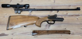 Kipplaufbüchse Kaliber 6,5x68R montiert mit Zeiss Diatal 4x32 - Made in Austria