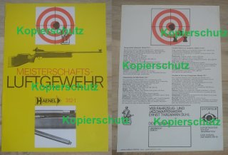 312-1 Meisterschafts-Luftgewehr HAENEL SUHL seltenes Messe Prospekt zum Modell 312-1 DDR