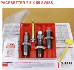 LEE 3-Die-Pacesetter Langwaffen Matrizensatz-SET Full-Length | 7,5x55 SWISS 7.5 x 55 | #90767 NEU