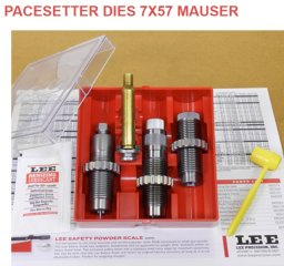 LEE 3-Die-Pacesetter Langwaffen Matrizensatz-SET Full-Length | 7x57 Mauser 7mm x 57 R 7x57R #90541