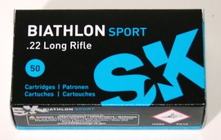500 Schuss SK Biathlon Sport .22 l.r. lfb 2,59g 40gr optimiert für härteste, kälteste Bedingungen