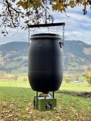 Futterautomat Komplett Set 12 V Solar inkl. Akku und Futterfass