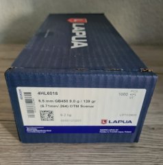 1000 Stück Lapua .264 Dia (6,5mm) Scenar OTM 139gr # GB 458