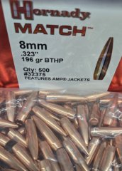 8mm/.323/196grs HPBT Hornady Geschosse #32375# 100 Stk. # SSZ Berka