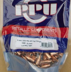 8mm/.323-124grs. FMJ PPU 100 stk #B-424# SSZ Berka